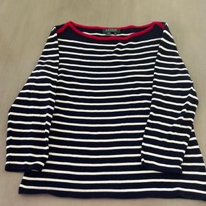 Ralph Lauren navy/ cream stripe sweater